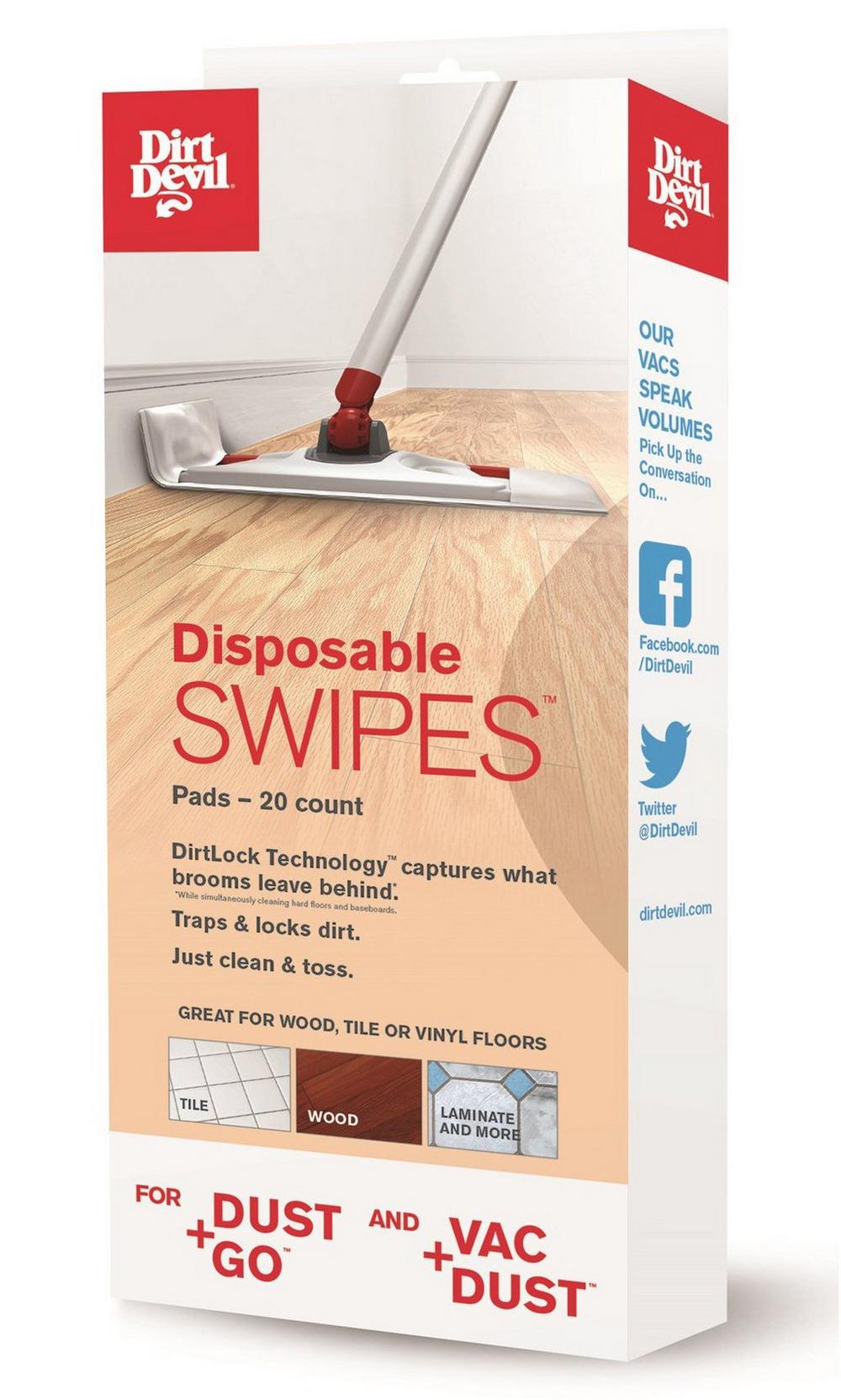 Dirt Devil Disposable Swipes for Dust + Go and Vac + Dust, Model