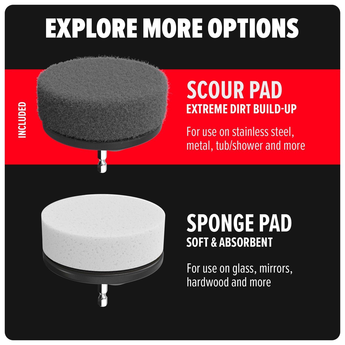 3.5 INCH 3 PC SCOUR PAD KIT