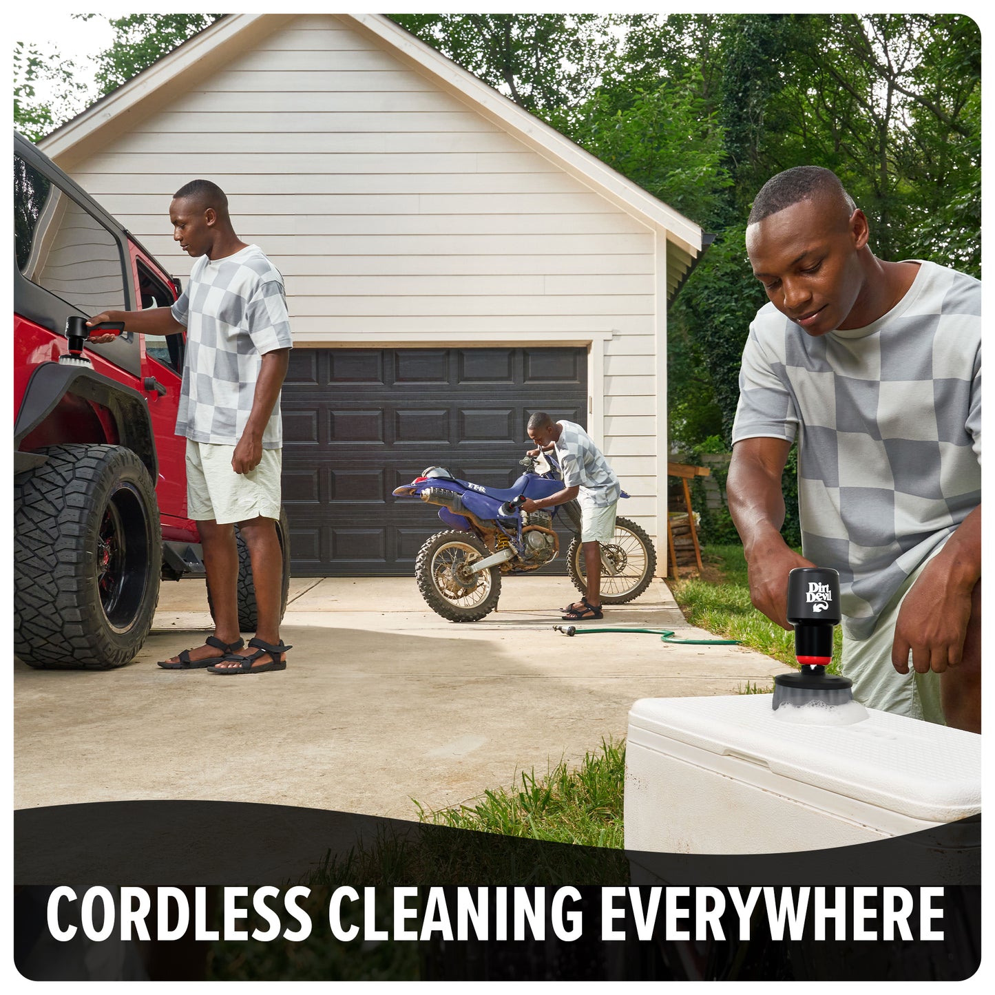 8-Volt Handheld Scrubber + Scrubber Brush Multi-Pack