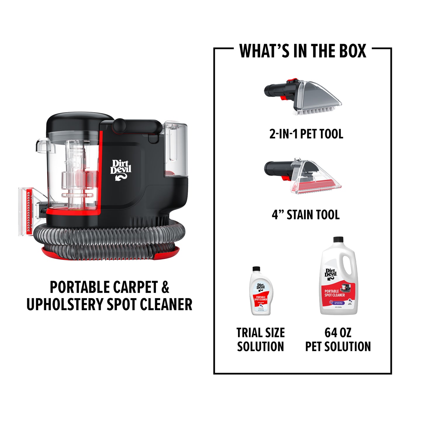 Portable Spot Cleaner + 64 oz. Pet Solution Bundle