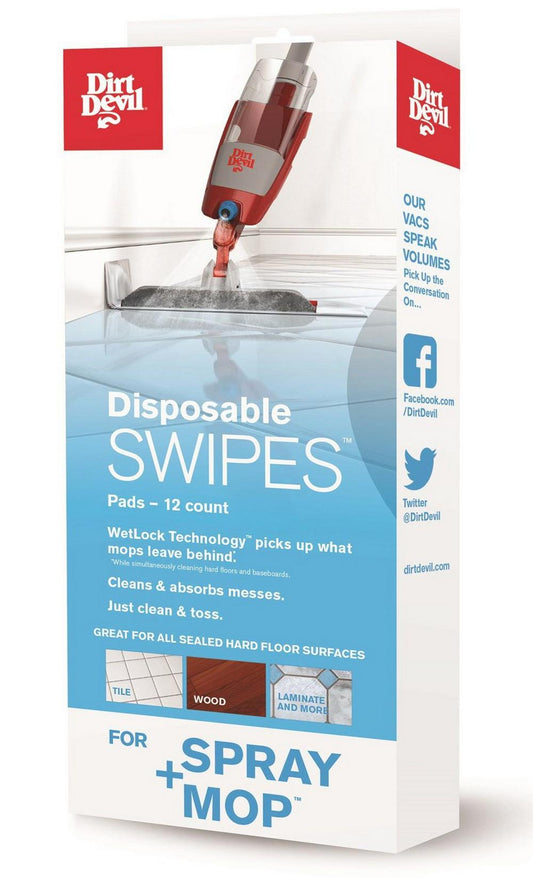 Disposable SWIPES Pads for Spray+Mop (12 count)