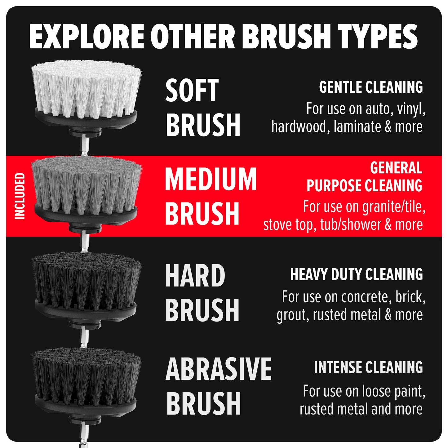 Medium Bristle Brush Set