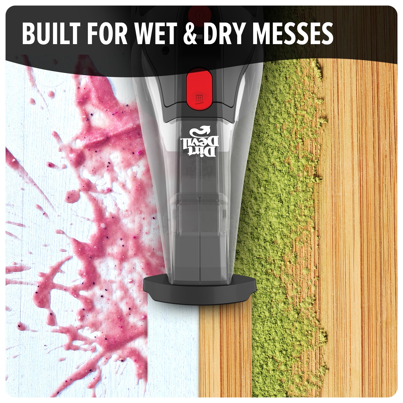 Wet Dry 16V Hand Vacuum with Crevice Tool Dirtdevil