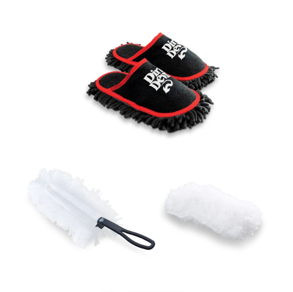 Cleaning Slippers + Handheld Duster + Replacement Duster Heads Bundle