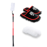 Cleaning Slippers + Telescopic Duster + Replacement Duster Heads Bundle