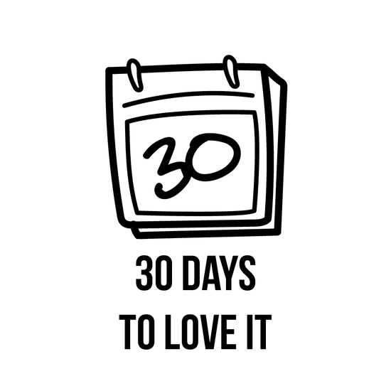 Calendar logo with the text 30 days to love it below
