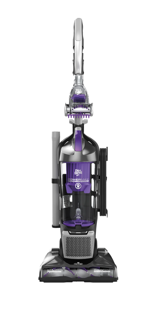 Purple and silver Power Max Pet upright vacuum for pet hair